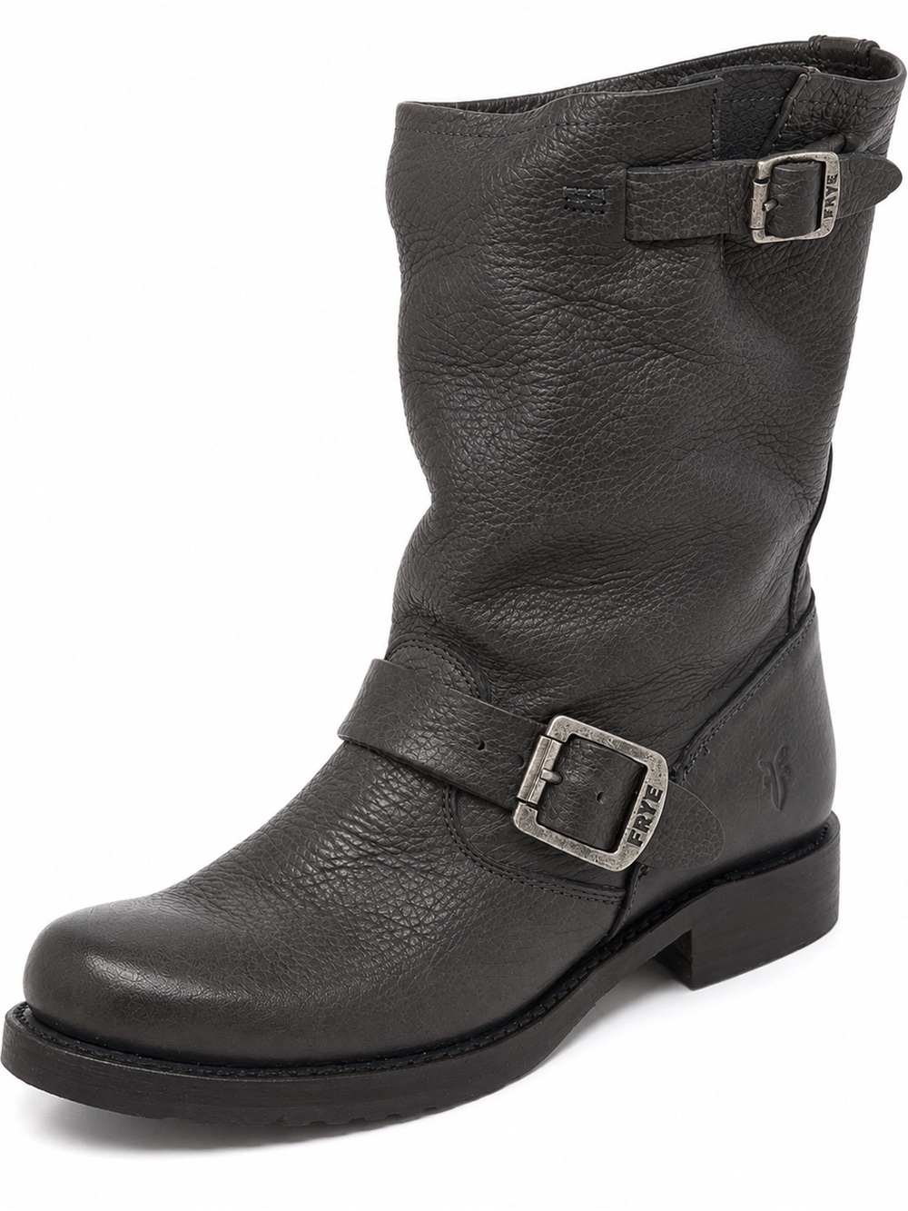 Frye Veronica Short Moto Boots Women’s 6.5 Distressed Smoke Leather 76509 EUC